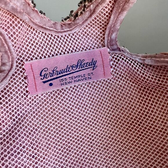 Vintage 40s Gertrude Sheedy Pink Curvette Fascinator Silk Beaded Hat w/ Veil - Picture 14 of 16